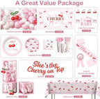 Shes the Cherry on Top Baby Shower Party Decorations, Pink and Red - Image 3