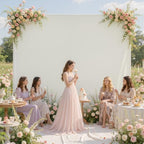 30×10ft Ivory Backdrop Curtain for Weeding Parties, Wrinkle-Free Fabric Drape for Baby Shower, Birthday Party Decorations, Photography Photo Booth Background, 3 Panels 10×10ft, with Rod Pocket - Image 6