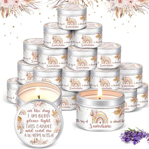 MTLEE Pink Bear Baby Shower Favors Candles Lavender Scented Candles Gifts Bear Baby Shower Rustic Tea Light for Guests Gender Reveal Birthday Decorations by MTLEE