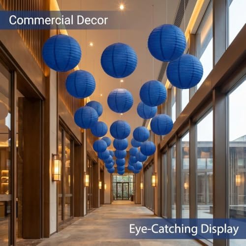 Balagan Chinese Japanese Paper Lanterns 16-Inch 5 Packs (Blue, 16 inch) BLG-220503 0 - Image 2
