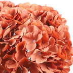 AVIVIHO 65pcs Fake Flowers Burnt Orange Hydrangea Artificial Flowers Bulk (Not Squished, No Steaming Need) Silk Flowers with Stems for Wedding Decor,Home,Baby Shower,Table Centerpieces Decoration - Image 6