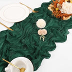 20 Pack Cheesecloth Table Runner - 17x108 Inch Emerald Green Boho Gauze Cheese Cloth Table Runners for Baby Bridal Shower Decoration Wedding Party Summer Garden Farmhouse - Image 4