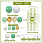 She Found Her Perfect Match Bachelorette Arch Backdrop Cover Tea Matcha Themed Party Decorations Green 6ft Balloon Arch Stand Backdrop for Women Match Made in Heaven Bridal Shower Engagement Supplies - Image 5