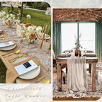 12 Pcs Cheesecloth Table Runner 10FT Rose Brown Runner for Tables Gauze Fabric 35 x 120 Inches Long Boho Table Runner Decor Rustic Sheer Runner for Wedding Birthday Bridal Shower Party (Rose Brown) - Image 5