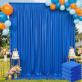 20ft x 8ft Wrinkle Free Royal Blue Backdrop Curtain for Parties, 4 Panels 5×8ft Silky Polyester Blue Photo Backdrop Drapes for Boss Baby Birthday Party Wedding Photography Background by ENJOYYOURPARTY