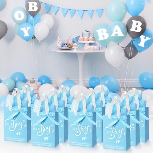 Qilery 50 Sets 8" Baby Shower Favor Bags, It's a Boy Gift Bags with Handle - Image 6