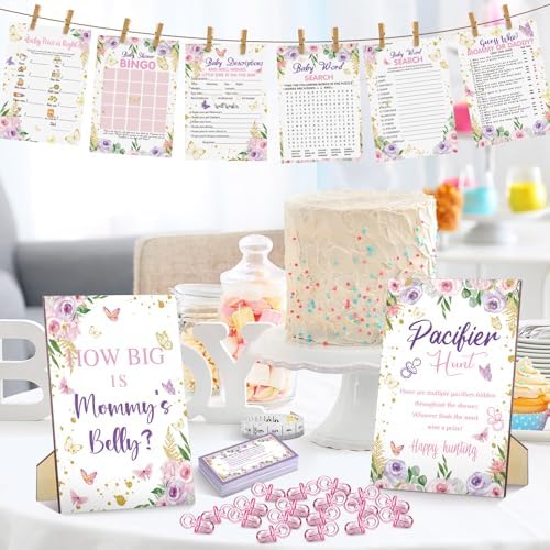 Sherr 424 Pcs Baby Shower Pacifier Hunt Games Butterfly - Image 5