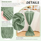 20 Pack Sage Green Cheesecloth Table Runner, 17x108 Inch Semi Sheer Boho Gauze Cheese Cloth Fabric Table Runners for Wedding Party Baby Shower Birthday Garden Farmhouse Table Decor - Image 3