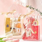 Mauproy Clear Plastic Gift Bags with Handles, 9.1 x 6.7 x 2.8 Inch, 50 Pack - Image 4