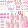 74Pcs Baby Shower Prizes for Game Winners Baby Shower Favors Gifts including Headband Hair Brush Jewelry Box with Gift Bag for Baby Shower Game Prizes Wedding Bridal Shower Favors (Pink) by Rigibright