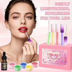Anime Princess Cake Toppers, Snow Theme Princess Cake Decorations&Lip Gloss Kit for Kids, Fun DIY Color Changing Lip Gloss Kit Birthday Gifts for Girls Kids Teens Baby Shower Children's Party - Image 7