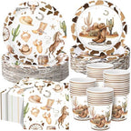 Pickmesh 250 Pcs Western Cowboy Party Decorations Wild West Disposable Tableware Set Cowboy Paper Plates Napkins and Cups for Rodeo Birthday Baby Shower Party Decorations Serve 50 by Pickmesh