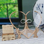 Wedding Guest Book Alternative,with Box and Small Hearts,Personalized Infinity Love Heart Drop Guest Sign for Rustic Wedding Decorations,Anniversary and Birthday(style4, Heart) - Image 5