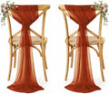 MDS Pack of 75 Chiffon Chair Sashes for Wedding & Event Décor - Terracotta by MDS