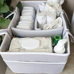 Lily Miles Baby Diaper Caddy - Organizer Tote Bag for Infant Boy or Girl - Baby Shower Basket - Nursery Must Haves - Registry Favorites - Newborn Caddie Car - Gray/Gray, Extra Large - Image 5