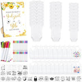 Panitay 100 Pcs White Baby Bodysuits Bibs Kit 25 Guests, Bee by Panitay