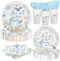 Yungyan Sea Baby Shower Plates Cups Napkins Forks, Dolphin Ocean Theme by Yungyan