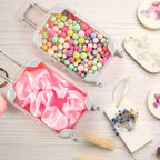 LemonRoad 60 Pcs Mini Empty Suitcase Box with Plush Keychain, Pink - Image 5