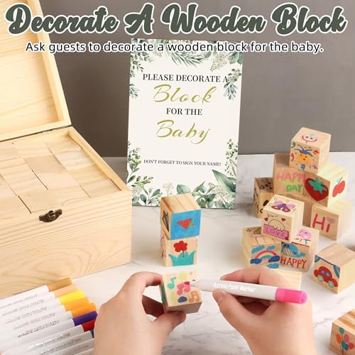 wookidel 72PCS Baby Shower Games Kit, Baby Blocks for Baby Shower - Image 5