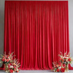 10x10FT Backdrop Curtains with Rod Pockets - Wrinkle Free Photo Stage Backdrop 2 Panels Curtains Drapes for Photography Wedding Party Baby Shower Decorations (Red) by Unknown