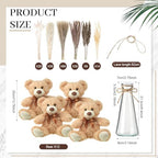 Canlierr 12 Sets Baby Shower Centerpieces Bear Vase Pampas,Glass,Boho - Image 2