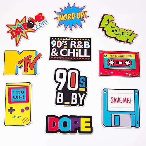 (90's Pack) Elevate Your Photo Booth Experience with Our Durable & Waterproof Pack of Signs-Perfect for Weddings, Birthdays, and Photo Booth Businesses - PVC Foamboard Photo Props by BlacklightKreationz