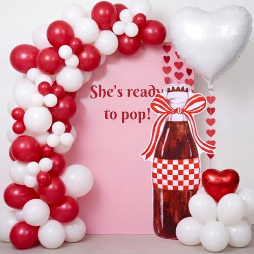 Sabary 4ft She's Ready to Pop Baby Shower Backdrop Large Soda Bottle Bow Cardboard Cutout Stand Soda Bow Decorations for Wedding Bachelorette Bridal Shower Party - Image 5