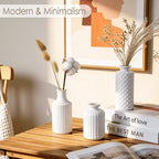 TBWIND 12 Pcs Matte White Glass Bud Vase Set - Image 5