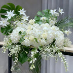 100 Pcs Faux White Hydrangea Artificial Flowers Bulk, Fake Silk Hydrangea Flowers Heads with Stems for Wedding Decorations Garden Party Baby Shower Porch Home Decor Table Centerpieces - Image 6
