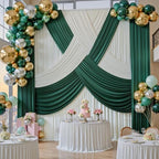 20ft x 15ft Ivory Backdrop Curtains for Wedding Parties, 4 Panels Wrinkle Free Fabric Drapes Photo Backdrop for Baby Shower Birthday Stage Reception Lobby Decoration - Image 5