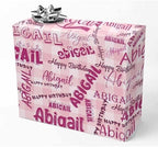 AOFUN Personalized Logo Gift Personalized Name Text Wrapping Paper Personalized Gift Just Because Gifts For Her Wrapping Paper For Him Valentines Paper 5 Rolls 58" x 23" by Unknown