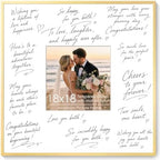 Signature Picture Frame 18x18, Aluminum Signable Frame with Glass, Gol by FLYJOE