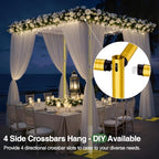 EMART 8.9x10ft Heavy Duty Backdrop Stand Frame with Adjustable Pipe,Gold - Image 5