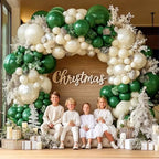 Graduation Balloon Garland Double Stuffed Dark Green Pearl White Sand Balloons Different Sizes Latex Emerald Green Balloon Arch Kit for Birthday Baby Shower Christmas Safari Party decorations - Image 2