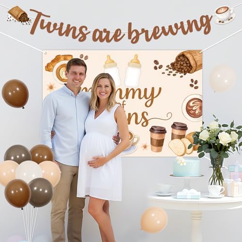 ZestZing Twins Are Brewing Coffee Baby Shower Decorations - Image 5