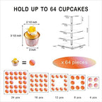 Cupcake Stand, 5-Tier Square Cupcake Holder with LED Light String, Acrylic Cupcake Tower Display-Dessert Tower-Pastry Stand-Cupcake Tier Stand for Wedding, Birthday Party (Colorful Light)… - Image 6