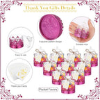 Jingmore 30 Sets Mini Crown Candy Boxes Party Favor,Rose Purple and Clear - Image 3