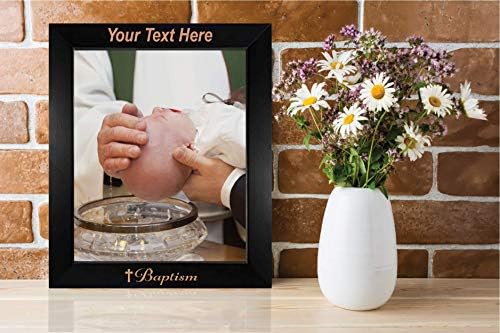 PersonalizationStreet - Religion Occasions: Baptism Personalized 8" x 10" Vertical Black Wood Photo Frame with Free Custom Engraving, Shipping and Photo Print of Your Special Photograph - Image 5
