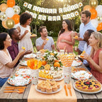 450 Pcs Tableware Set, Serve 50, Orange, Little Cutie Baby Shower - Image 4