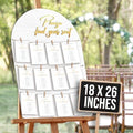 STOFINITY Wedding Seating Chart Board, Wood, 18x26 in, White by Stofinity