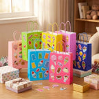 100Pcs Small Paper Gift Bags with Handles 6.3"x3.15"x8.66" Colorful Paper Party Favor Bags with Handles Paper-Gift-Bags Bulk for Birthday Baby Shower Crafts Wedding Party Supplies (10 Colors) - Image 6