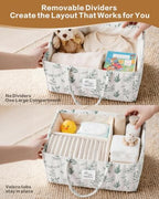 Diaper Caddy Organizer – Nursery Storage Basket (Sage Sprigs) - Image 6