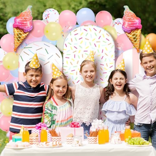 Foilswirl 34 Pcs Ice Cream Arch Backdrop Covers, Ice Cream Party Decoration - Image 6