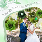 Cholemy 24 Pcs Tissue Paper Flowers, Crepe Paper Flowers Decorations 8" 10" 12" for Wedding Party Baby Bridal Shower Carnival Party Birthday Nursery Wall Decor (Green Series) - Image 6