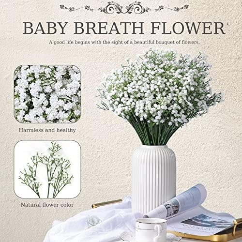 Babys Breath Artificial Flowers Bulk 90 Pcs White Gypsophila Faux Flowers - Image 5