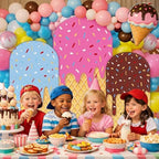 Moukeren 3 Pcs Ice Cream Drip Arch Cover, 4ft 5ft 6ft Spandex Decor - Image 2
