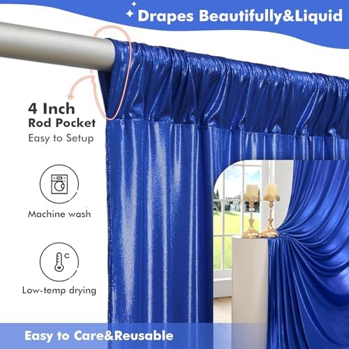30ftx10ft Shimmer Purple Sequin Backdrop Curtain for Parties, Thick Wrinkle Free Glitter Backdrop Drapes Photo Back Drop Curtains for Birthday Wedding Halloween Photography Background-6 Panels 5x10ft - Image 5
