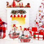 AFOROEOA 10PACK Christmas Gift Baskets Empty, Baskets For Gifts Empty 10x12”Thick Gifts Basket with 10 Bows 10 Bags Gift Basket for Christmas Xmas Wedding Birthdays Party Wrapping （Red Plaid） - Image 6