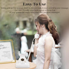 Audio Phone Guest Book Audio Guestbook Wedding Phone Record Guest Voice for Birthdays Party Graduation Baby Shower Retirement Special Occasions, White - Image 4