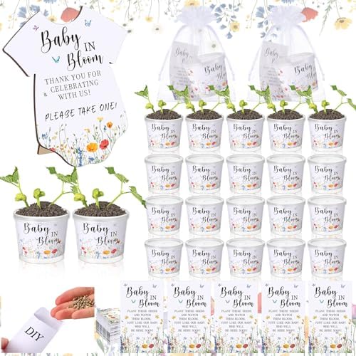 Hushee 151 Pcs Wildflower Baby in Bloom Favors Baby Shower Decorations by Hushee